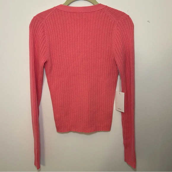 Aritzia Wilfred Pink Manila Cardigan Sweater Size S NWT - Picture 3 of 9